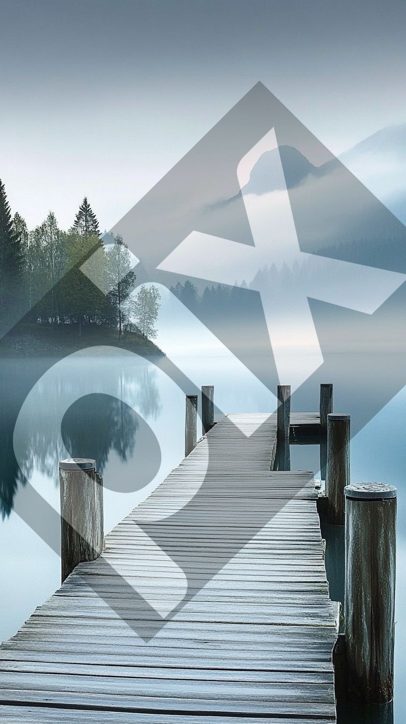 Foggy Lake Wallpaper
